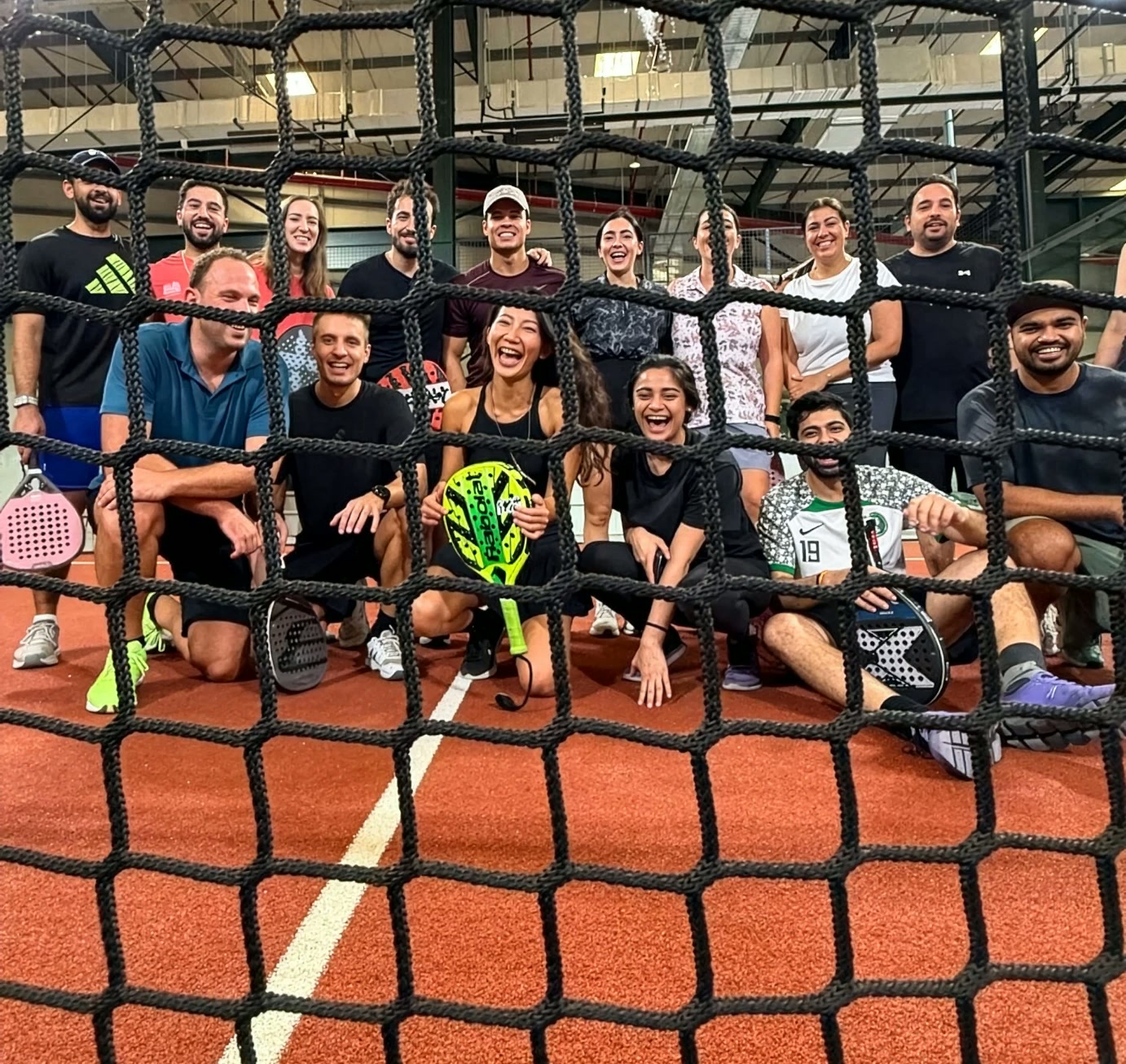 The Padel House community together on the Ballers Dubai padel court